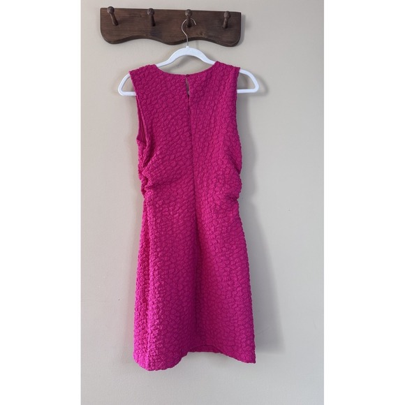 New Anthropologie Dress Ribbed Midi Pink Sleeveless V-Neck Size Medium $148 - Picture 2 of 10